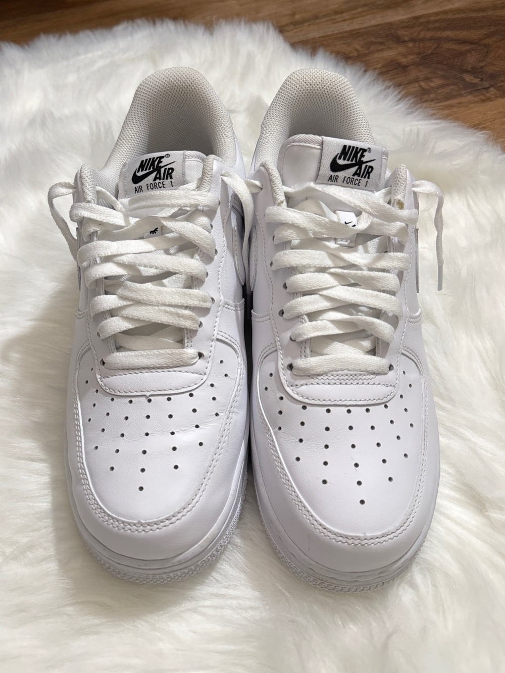 Nike Air Force 1 ’07 EasyOn FlyEase White Sneakers Size 10